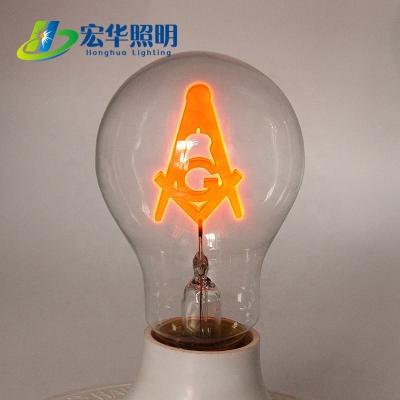 China A60 3W Decorative Iron Flickering Flame Light Bulbs Christmas Light Bulb for sale