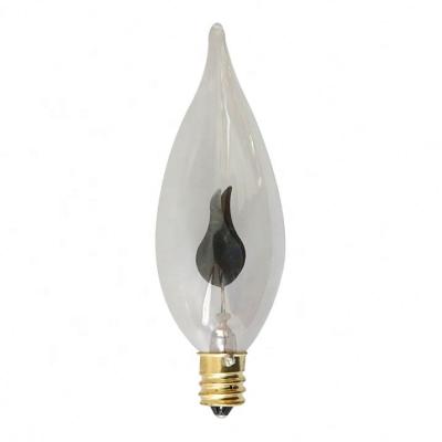 China C32 360 Degree Rainbow Beautiful Flickering Flame Colorful Decoration Glass Bulbs for sale