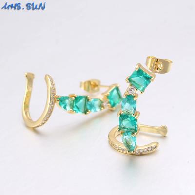 China Fashion TRENDY design MHS.SUN Cubic Zircon Earrings Vintage Women/Girls Stud Earrings Party Gifts Jewelry Wholesale Price for sale