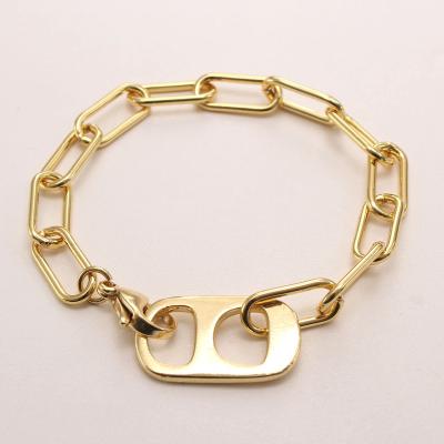 China Newest Gold Plated Vintage Alloy 18k Chain Bracelets Women Girls Vintage Style Charm Party Bracelet Fashion Gifts Jewelry for sale