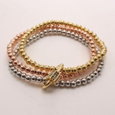 China Vintage New Arrival Women Girls Small Beaded Bracelets Fashion Alloy Beads Bracelet 18K Gold Plated Accessories Wholesale for sale