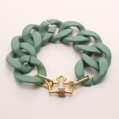 China Wholesale New Fashion Design Fashion Bangle Resin Vintage Jewelry Women Girls Colorful Acrylic Cross Bracelets for sale