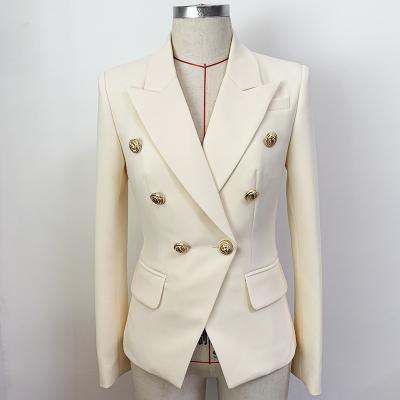 China 2021 new arrivals Anti-wrinkle women's jackets fashionable women's blazers wholesale high quality fabric double breasted jackets for sale