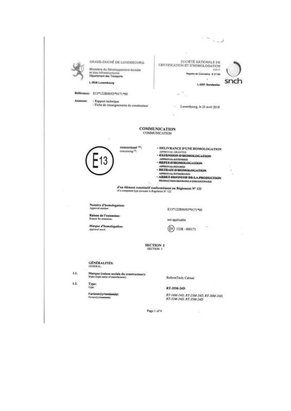 E/e-mark - Reformtech (cangzhou) Heater Co., Ltd.