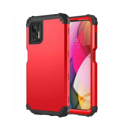 China Luxury Shockproof Phone Case 3 in 1 High Impact Shockproof Hybrid Heavy PC Soft Silicone For Moto G plus 5G Stylus Power Play 2020 2021 for sale