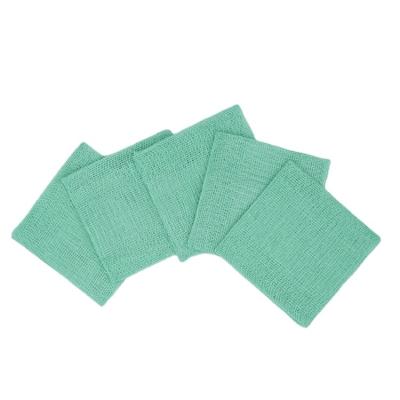 China 100% Cotton 100% Cotton Gauze Swab 10x10cm Green Sterile Gauze Sponge With CE For Wound for sale