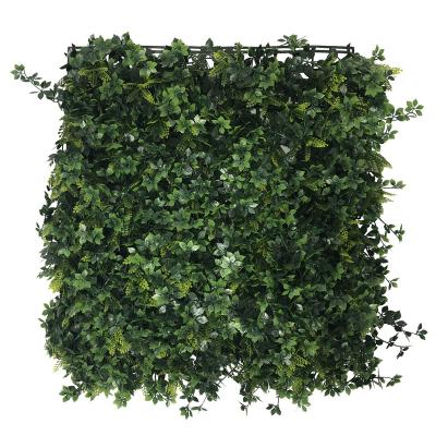 China Minimalist Outdoor Decoration Topiary Leaves Artificial Boxwood Hedge Hanging Wall Green Plants for sale