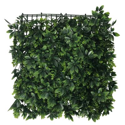 China Wholesale Minimalist Plastic Green Faux Grass Boxwood Artificial Wall Panels For Outdoor Wedding Decoration for sale