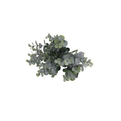 China New Style 28CM Fabric Plastic Round LEAF Eucalyptus Bush Bouquets Arrangement For Christmas And Events Decor for sale