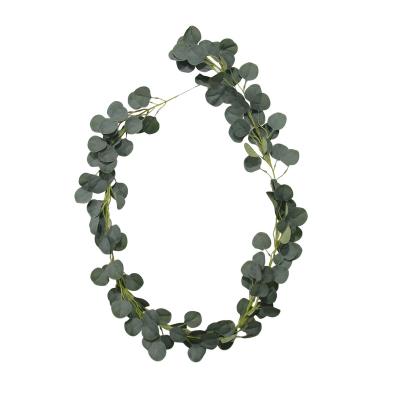 China Minimalist eucalyptus rattan ivy leaf outside wall hanging vine silk grenery and plants for decoration and sale for sale