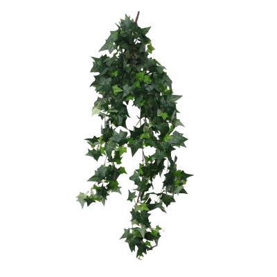 China New type minimalist artificial rattan ivy leaf outside wall hanging vine silk grenery and plants for decoration and sale for sale