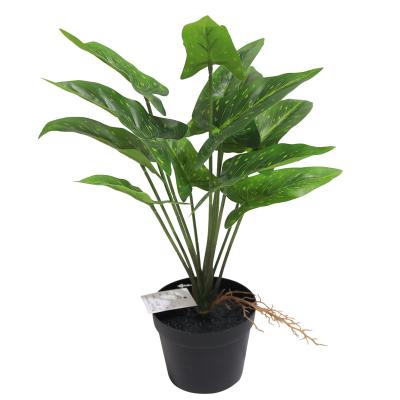 China Wholesale 12 hands scindapsus leaf minimalist artificial tree plant good quality new style for indoor and outdoor home decoration for sale