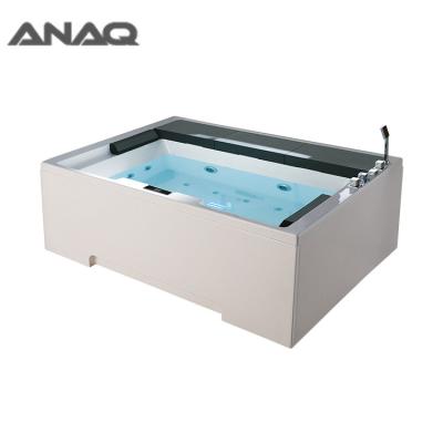 China Double Waterfall Bathtub ANAQ Massage Whirlpool Tub Home Spa Shower Massage Bathtub for sale