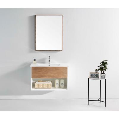 China Wheat Modern Furniture Design Wholesale Modern Vanity Ripple Italian Bathroom Cabinet for sale