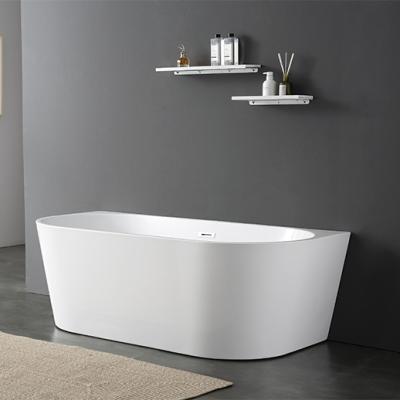 China ANAQ New Model Soaking Acrylic Normal Freestanding White Bathtub Free Back To Wall for sale