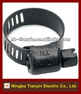 China OEM Black Painted Worm Drive Pipe Flange for sale