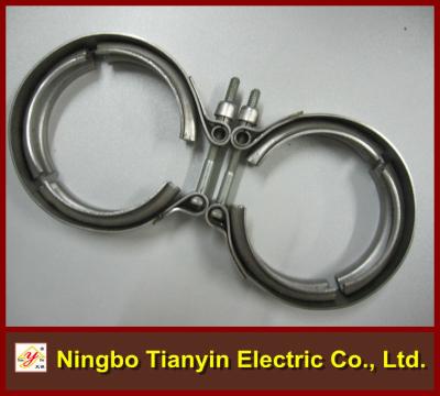 China Pipe Clamp 110mm Diameter Power Force V Band Hose Clamp With T Screw for sale