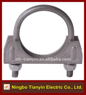 China Pipe Clamp Auto Parts U Shape Bolt Exhaust Pipe Clamp for sale