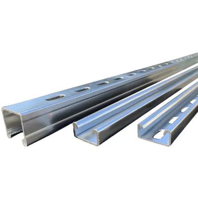 China Galvanized C Shaped Stainless Steel Slotted Strut Channel 6m/12m Durability for sale