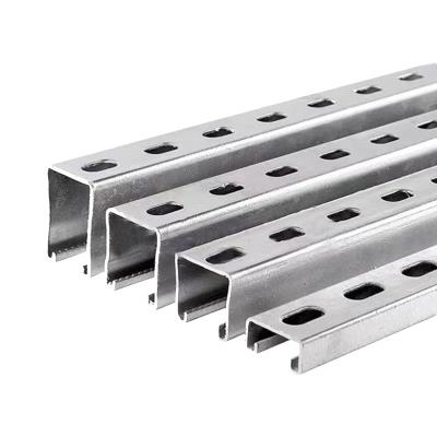 China Anodized  C Shaped Aluminium Strut Channel / Metal Slotted Channel 1-3mm Thickness for sale