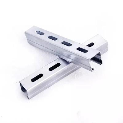 China 12m C Shaped Strength Galvanized Strut Channel At Affordable Cost Customizable Slotted Steel C Channel for sale