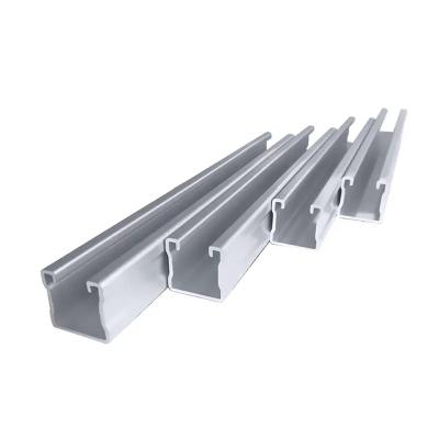 China 50-900mm Silver Aluminum Strut Channel Slotted Weather Resistance And Lightweight for sale