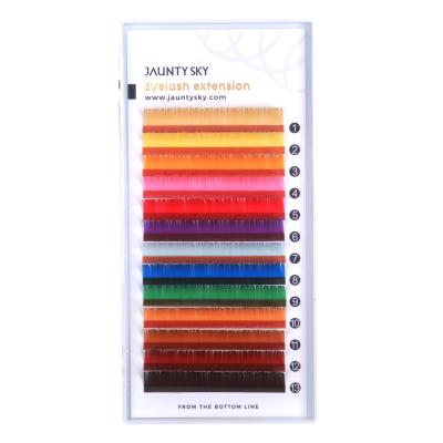 China Synthetic Hair Color Eyelash Extension Flat Ellipse Mix Colors Decoration Ceremony for sale