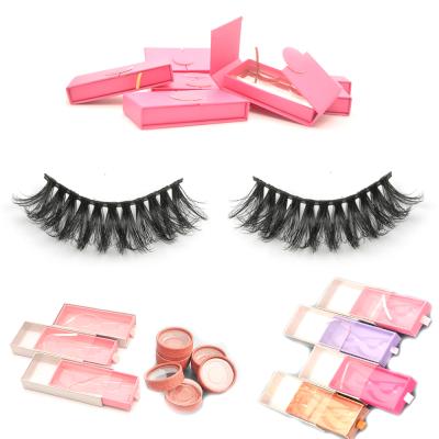 China 3D Thick Imitate Cotton Faux Mink Strip Eyelashes Black Strip Super Mink Lashes Loop Hot Selling 2020 for sale