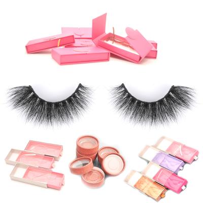 China Good quality long soft false strip lashes luxury 3d mink lashes 25mm eyelash packaging box hot selling 2020 for sale