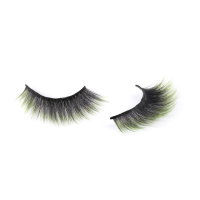 China 3d Colorful False Eyelashes PBT Fiber Rainbow Colored Strip Lashes Dramatic Natural Eyelashes for sale