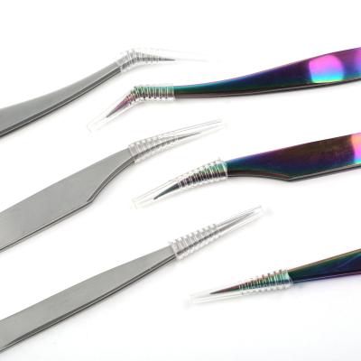 China plastic eyelash extension tweezers for sale