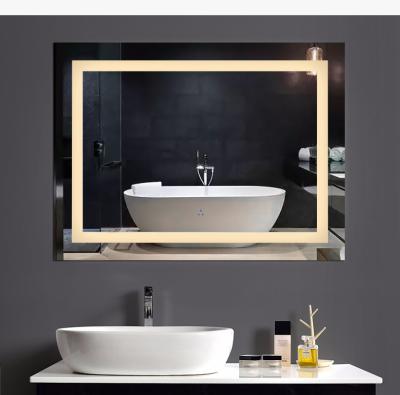 China Illuminated Intelligent Frameless Rectangle LED Illuminated Bath Mirrors for sale