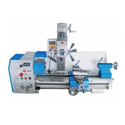 China Chinese Wholesale Machinery Repair Shops FC300V Variable Speed ​​Bench Desktop Manual Lathe Mill Machine Small Combo For Metal SP2330 for sale