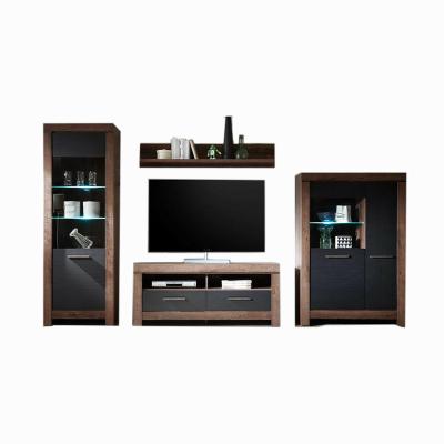 China (Size)Adjustable LED Lights Wood Effect Living Room Furniture Set for sale