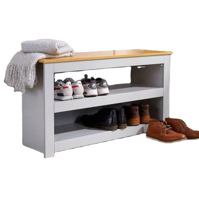 China 2022 hot sale product fashion design modern simple style adjustable 2 tier(height)wooden shoe cabinet for sale