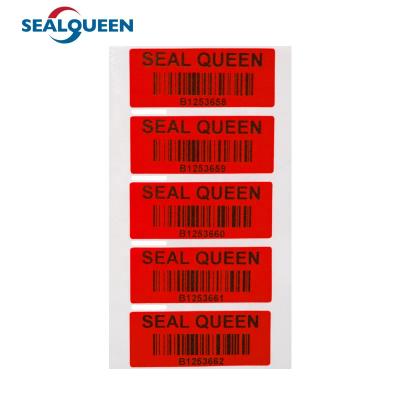 China High Quality Wholesale Custom Anti-Counterfeit Logo Tamper Evident Sticker Void Warranty Security Packaging Label for sale