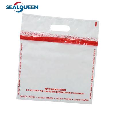 China Tamper evident logo plastic bag safety sealing bag tamper evident sachet security customized bag for sale