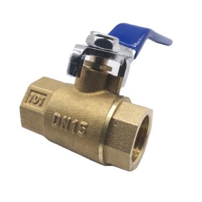 China General Forged Brass Female Thread Gas Ball Valve Lever Handle Yellow Brass Ball Valve for sale