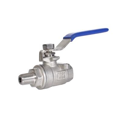 China General ss304 316 port full ss 1/2 to 4 inch 2pcs stainless steel water valves bspt cf8 pn16 ball valve female and male thread 2pc for sale