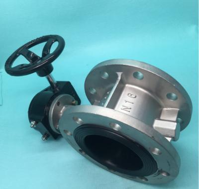 China 2 inch stainless steel ss304 ss316 general flange turbine worm wheel butterfly valve for sale