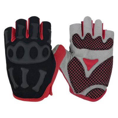 China 2021 OEM Skeleton Bike Sport Gym Retraining Fitness Fabrica De Guantes Deportivos de Luqi Half Finger Logo Bicycle Gloves Custom Made for sale