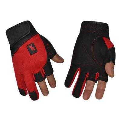 China Custom UV Protection OEM Guantes Sun Gym Suede Fitness Fishing Fingerless Gloves for sale