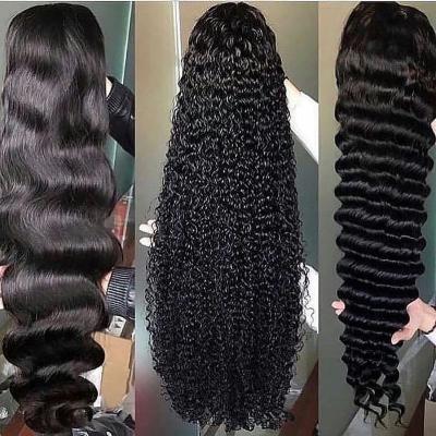 China Cheap Silky Straight Brazilian Hair Transparent Swiss Wave Lace Wigs, 150% Virgin Hair Glueless HD 5x5 Lace Closure Wig For Black Women for sale