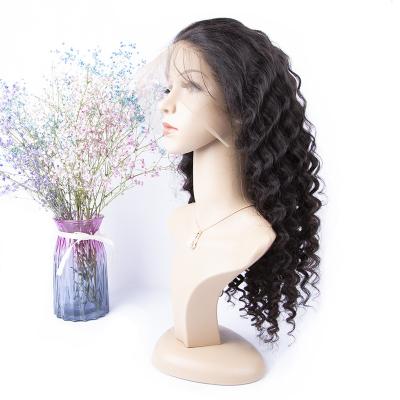 China Mink Virgin Human Hair Deep Wave Brazilian Half Curly HD Half Wig Lace Front Braided Long Wigs With Baby Hai for sale