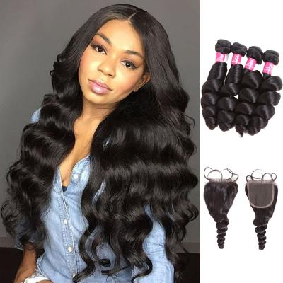 China Wholesale Loose Wave Hair Extensions Seller 100% Indian Remy Hair Bundles Raw Unprocessed Virgin Indian Temple Hair From India for sale