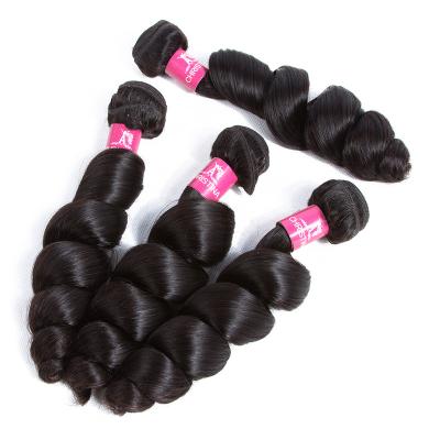 China Raw Unprocessed Virgin Peruvian Loose Wave 8a 9a 10a 100% Body Hair Loose Wave Bundles With Lace Closure for sale