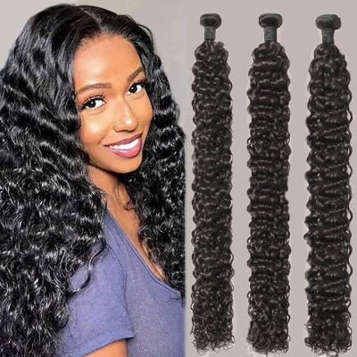 China Deep Wave Curly Weave Natural Color Raw Hair Bundles Seller,Brazilian Virgin Hair,Unprocessed Deep Wave Hair Extensions Cheap Bundles for sale