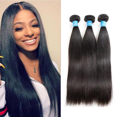 China Cheap Hot Sale 100% Unprocessed Peruvian Virgin Human Hair Silky Straight Extension Bundles For Women for sale