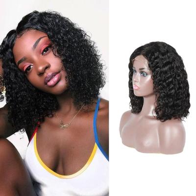 China Jerry Curl Hot Hair Products Indian Raw Indian T Piece Wholesale Seller Transparent Lace Front Bob Wig For Women Hair for sale