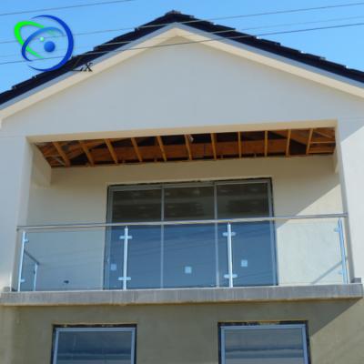 China Outdoor Easy Installation Customized Size Stainless Steel Glass Staircase Balcony Railings for sale